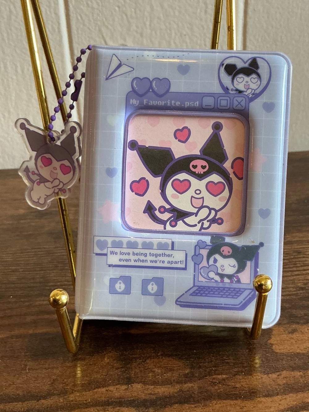 Rare HTF Sanrio 2022 Kuromi Heart Eyes Purple Mini Kpop Collect Book Photo Album